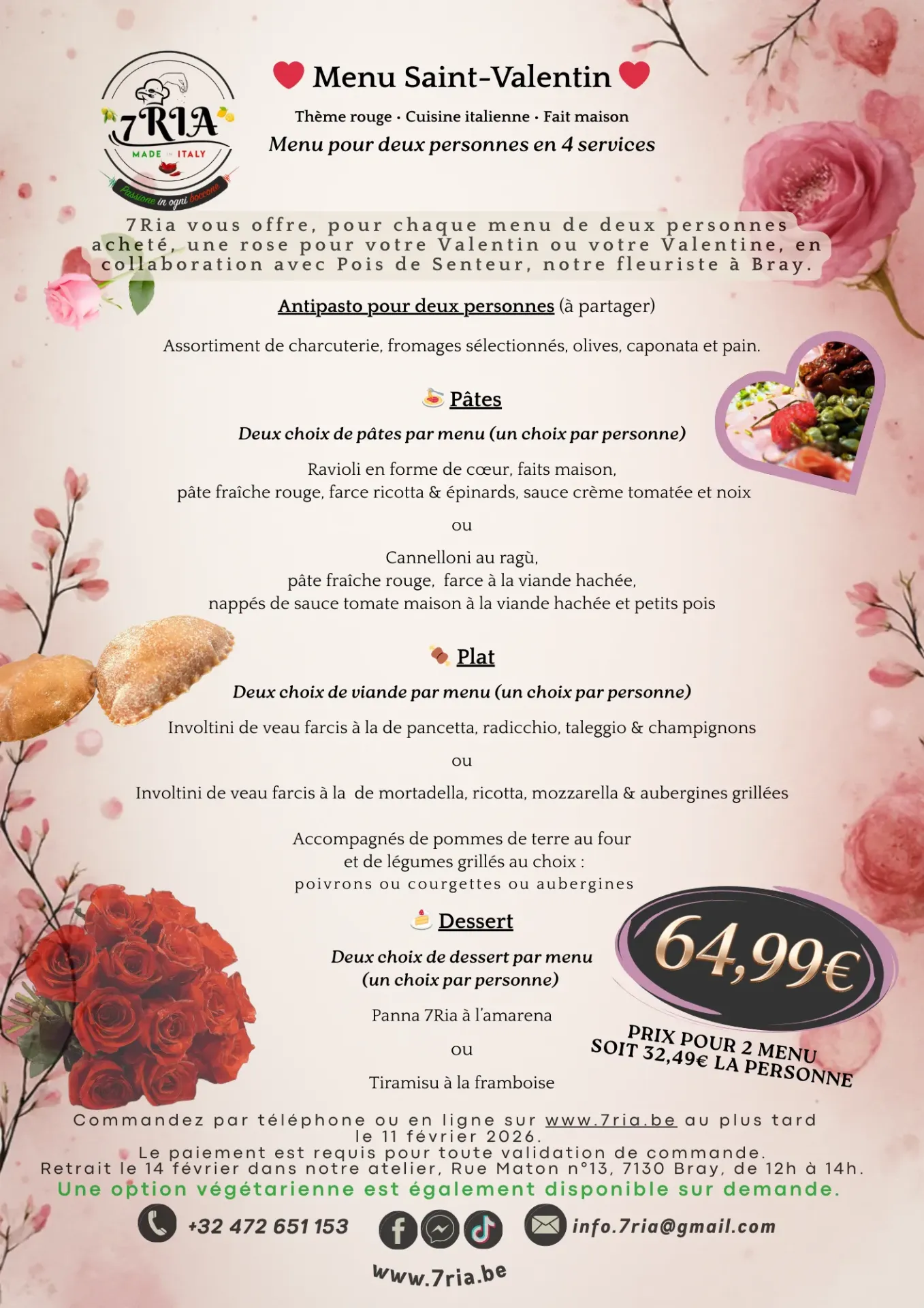 * Menu Saint-Valentin 2026