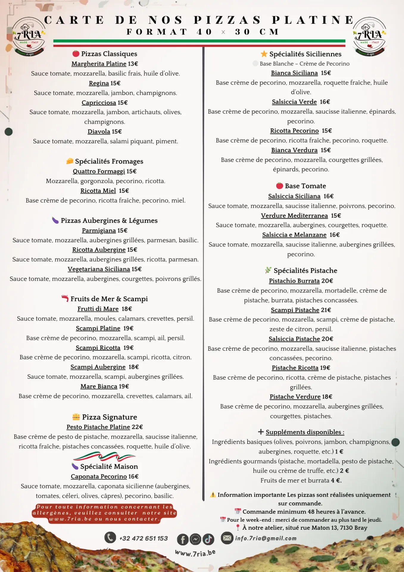 Pizza Pesto Pistache 30X40 cm SIGNATURE